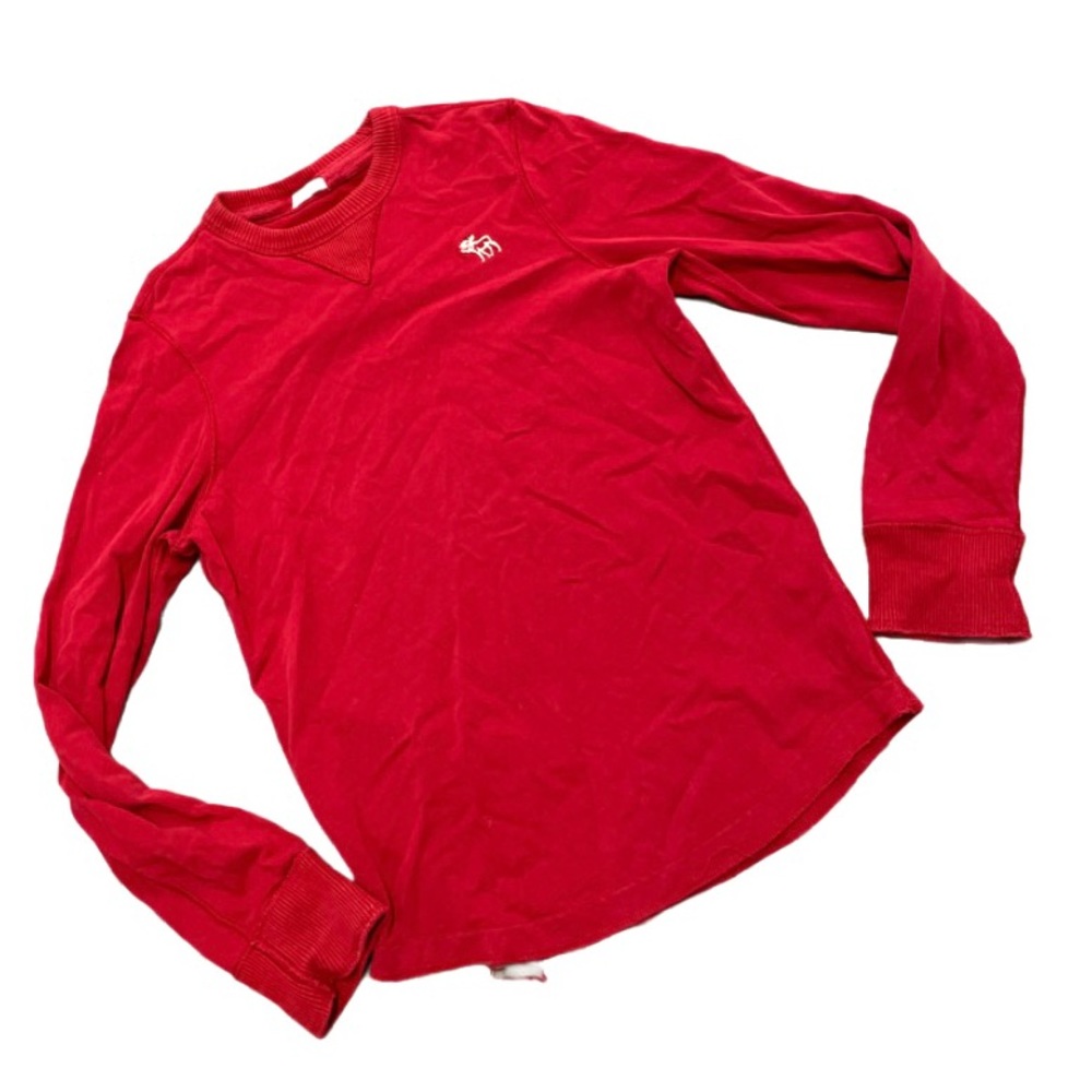 Abercrombie & Fitch red long sleeve shirt top large mens
